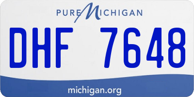 MI license plate DHF7648