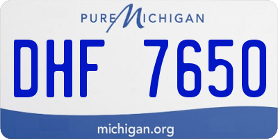 MI license plate DHF7650