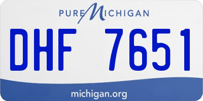 MI license plate DHF7651