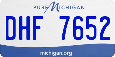 MI license plate DHF7652