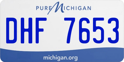 MI license plate DHF7653