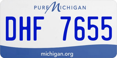 MI license plate DHF7655