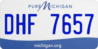 MI license plate DHF7657