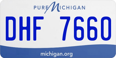 MI license plate DHF7660