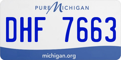 MI license plate DHF7663