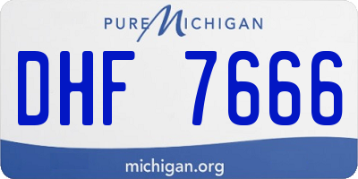 MI license plate DHF7666