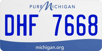 MI license plate DHF7668