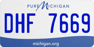 MI license plate DHF7669