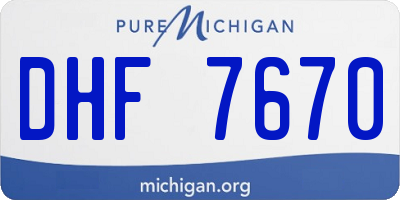 MI license plate DHF7670
