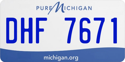 MI license plate DHF7671