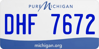 MI license plate DHF7672