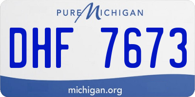 MI license plate DHF7673
