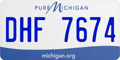 MI license plate DHF7674