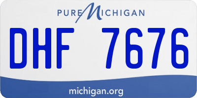 MI license plate DHF7676