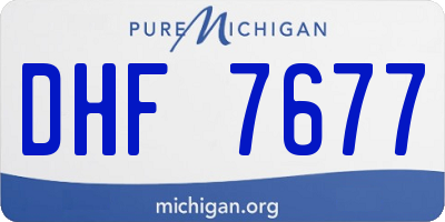 MI license plate DHF7677