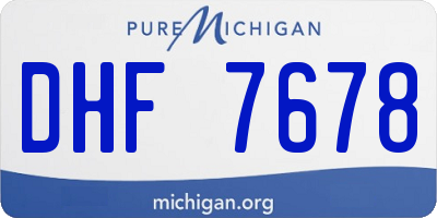 MI license plate DHF7678