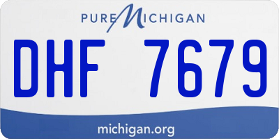 MI license plate DHF7679