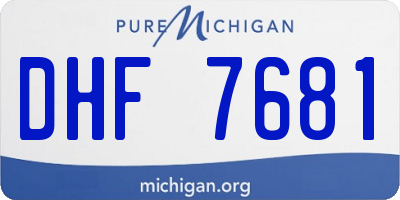 MI license plate DHF7681