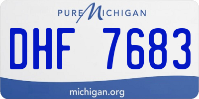 MI license plate DHF7683