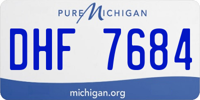 MI license plate DHF7684