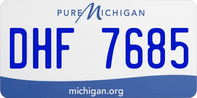 MI license plate DHF7685