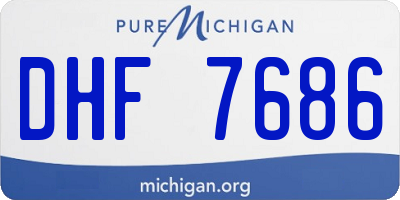 MI license plate DHF7686