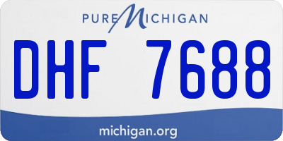 MI license plate DHF7688