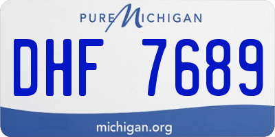 MI license plate DHF7689