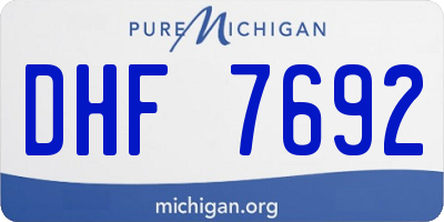 MI license plate DHF7692