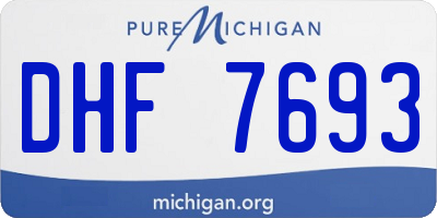 MI license plate DHF7693