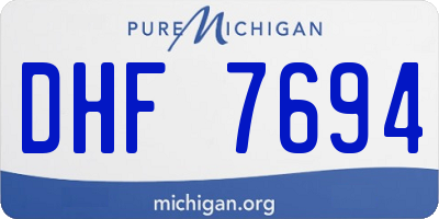 MI license plate DHF7694