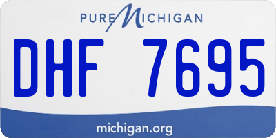 MI license plate DHF7695