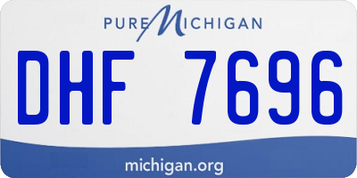 MI license plate DHF7696