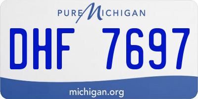 MI license plate DHF7697