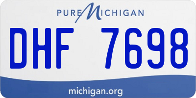 MI license plate DHF7698