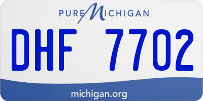 MI license plate DHF7702