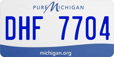 MI license plate DHF7704