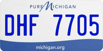 MI license plate DHF7705