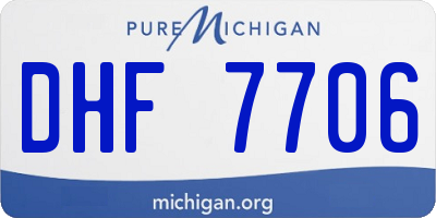 MI license plate DHF7706