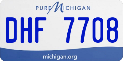 MI license plate DHF7708