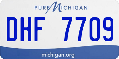 MI license plate DHF7709