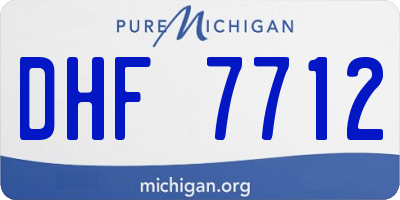 MI license plate DHF7712