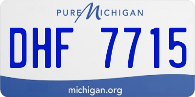 MI license plate DHF7715