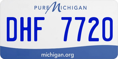 MI license plate DHF7720