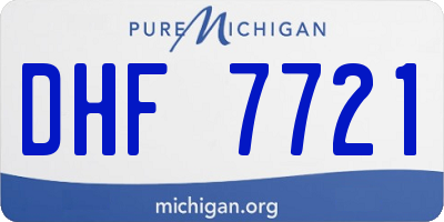 MI license plate DHF7721