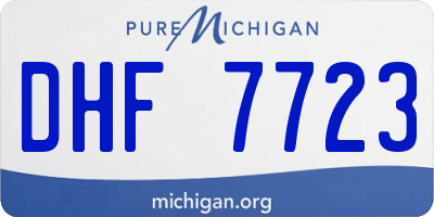 MI license plate DHF7723