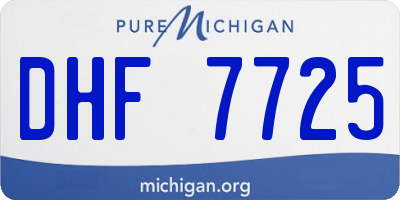 MI license plate DHF7725