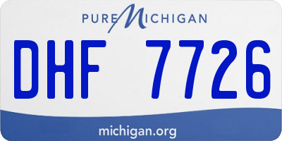 MI license plate DHF7726