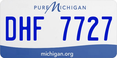 MI license plate DHF7727