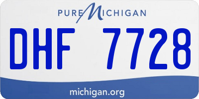 MI license plate DHF7728